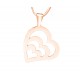 Personalised Hearts of Love Necklace - 18ct Rose Gold Plated