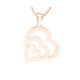 Personalised Hearts of Love Necklace - 18ct Rose Gold Plated