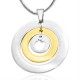 Personalised Circles of Love Necklace Teacher - TWO TONE - Gold  Silver