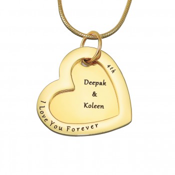 Personalised Love Forever Necklace - 18ct Gold Plated