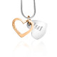 Personalised Love Forever Necklace - Two Tone - Rose Gold  Silver