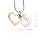 Personalised Love Forever Necklace - Two Tone - Rose Gold  Silver