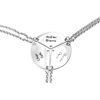 Personalised Meet at the Heart Triple - Three Personalised Necklaces 