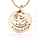 Personalised Mother's Disc Double Necklace - 18ct Rose Gold Plated