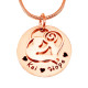 Personalised Mother's Disc Single Necklace - 18ct Rose Gold Plated