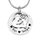 Personalised Mother's Disc Single Necklace - Sterling Silver