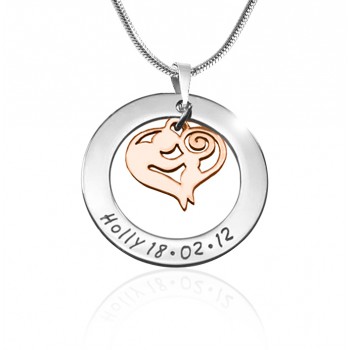 Personalised Mothers Love Necklace - Two Tone - Rose Gold Mother