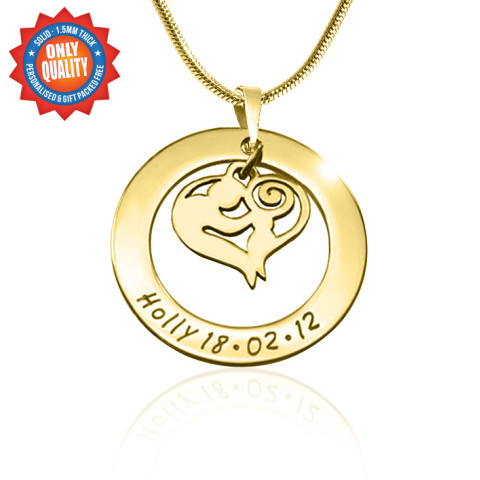 Personalised Mothers Love Necklace - 18ct Gold Plated