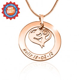 Personalised Mothers Love Necklace - 18ct Rose Gold Plated