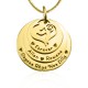 Personalised Mother's Disc Triple Necklace - 18ct Gold Plated