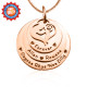 Personalised Mother's Disc Triple Necklace - 18ct Rose Gold Plated