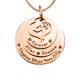Personalised Mother's Disc Triple Necklace - 18ct Rose Gold Plated