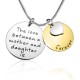 Personalised Mother Forever Necklace - Two Tone - Gold  Silver