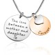 Personalised Mother Forever Necklace - Two Tone - Rose  Silver