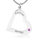 Personalised Mothers Heart Pendant Necklace Set Sterling Silver- Two Necklace