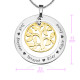 Personalised My Family Tree Necklace - Two Tone - Gold Tree
