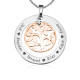 Personalised My Family Tree Necklace - Two Tone - Rose Gold Tree