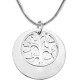 Personalised My Family Tree Single Disc - Sterling Silver