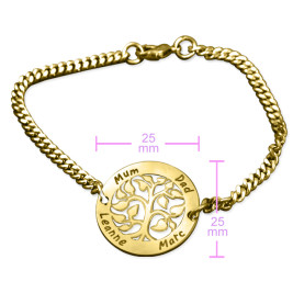 Personalised My Tree Bracelet - 18ct Gold Plated