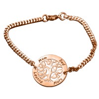 Personalised My Tree Bracelet - 18ct Rose Gold Plated