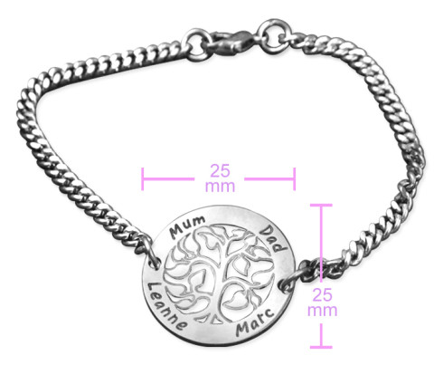 Personalised My Tree Bracelet/Anklet - Sterling Silver