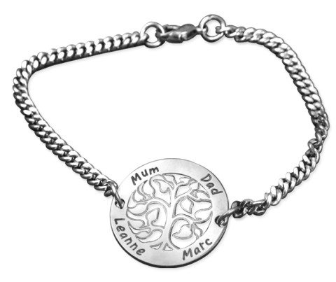 Personalised My Tree Bracelet/Anklet - Sterling Silver