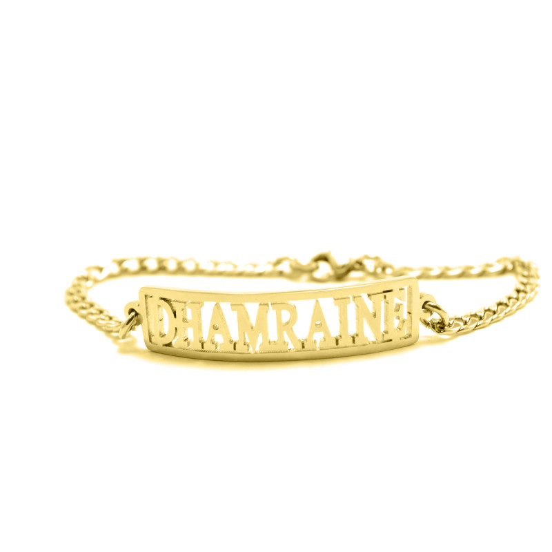 Gold plated name anklet clearance