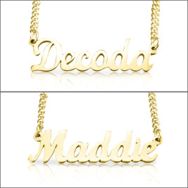 Personalised Name Necklace - 18ct Gold Plated