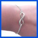 Personalised Neatie  Infinity Bracelet/Anklet - Sterling Silver