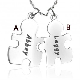 Personalised Puzzle Necklace - Sterling Silver