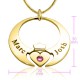 Personalised Queen of My Heart Necklace - 18ct Gold Plated