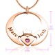 Personalised Queen of My Heart Necklace - 18ct Rose Gold Plated