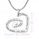 Personalised Swirls of My Heart Necklace - Sterling Silver