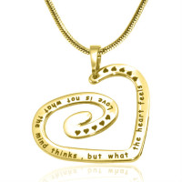 Personalised Swirls of My Heart Necklace - 18ct Gold Plated