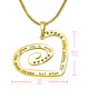 Personalised Swirls of My Heart Necklace - 18ct Gold Plated