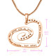 Personalised Swirls of My Heart Necklace - 18ct Rose Gold Plated