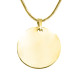 Personalised Swirls of Time Disc Necklace - 18ct Gold Plated