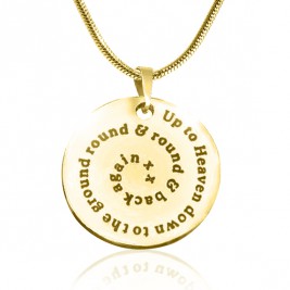 Personalised Swirls of Time Disc Necklace - 18ct Gold Plated