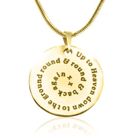 Personalised Swirls of Time Disc Necklace - 18ct Gold Plated