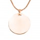 Personalised Swirls of Time Disc Necklace - 18ct Rose Gold Plated