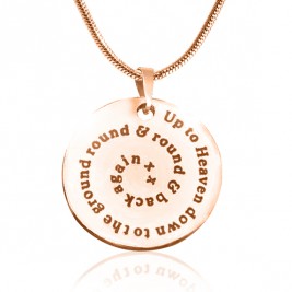 Personalised Swirls of Time Disc Necklace - 18ct Rose Gold Plated
