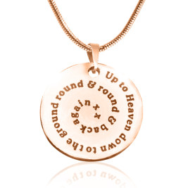 Personalised Swirls of Time Disc Necklace - 18ct Rose Gold Plated