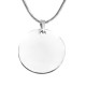 Personalised Swirls of Time Disc Necklace - Sterling Silver