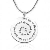 Personalised Swirls of Time Disc Necklace - Sterling Silver