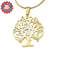 Personalised Tree of My Life Necklace 10 - 18ct Gold Plated