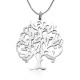 Personalised Tree of My Life Necklace 10 - Sterling Silver