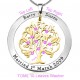 Personalised Tree of My Life Washer 10 - Two Tone - Gold Tree