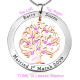 Personalised Tree of My Life Washer 10 - Two Tone - Rose Gold Tree