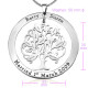 Personalised Tree of My Life Washer Necklace 10 - Sterling Silver