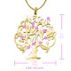 Personalised Tree of My Life Necklace 10 - 18ct Gold Plated